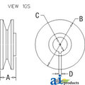A & I Products Pulley, 1V-Groove 3" x3" x1" A-ADR5008